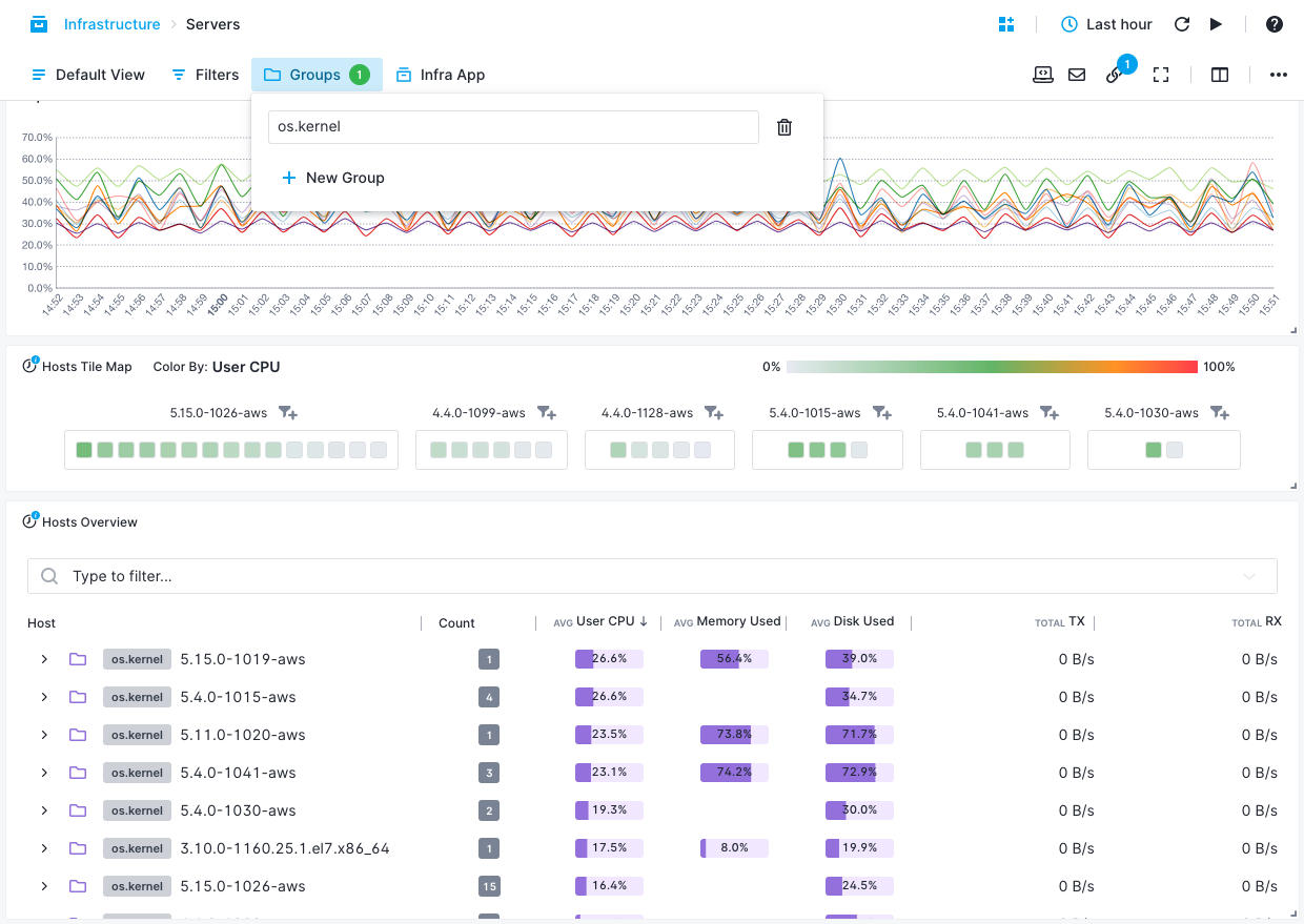 Report Variables Group Host