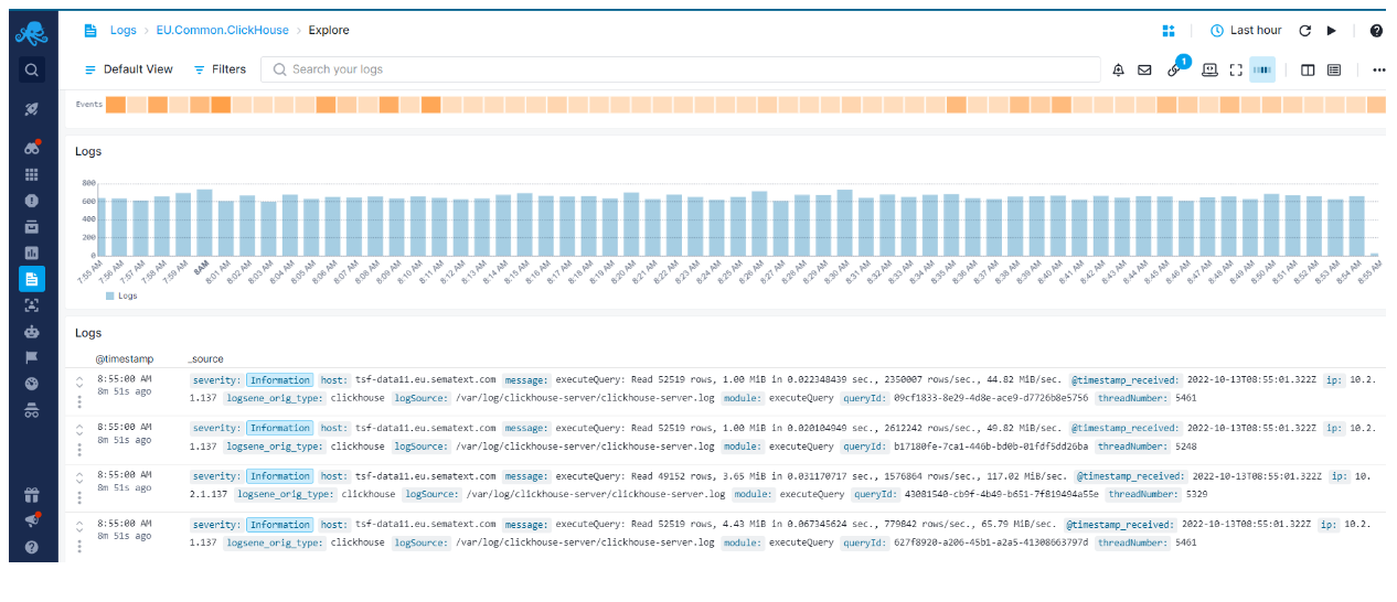 Sematext Logs Custom Components