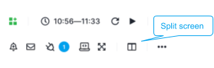 Sematext Cloud Split Screen - Split Screen Button