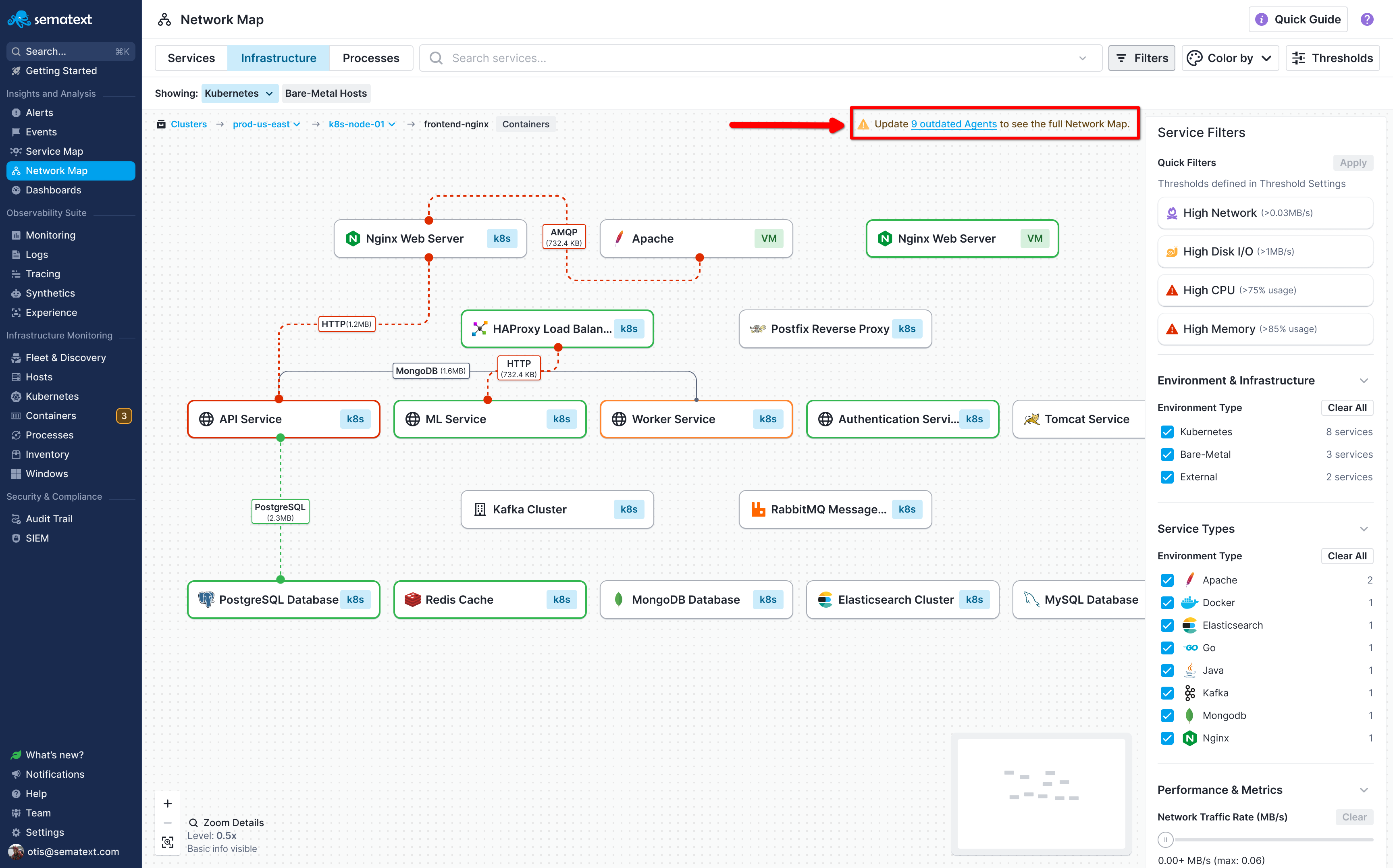 Outdated Agents Warning