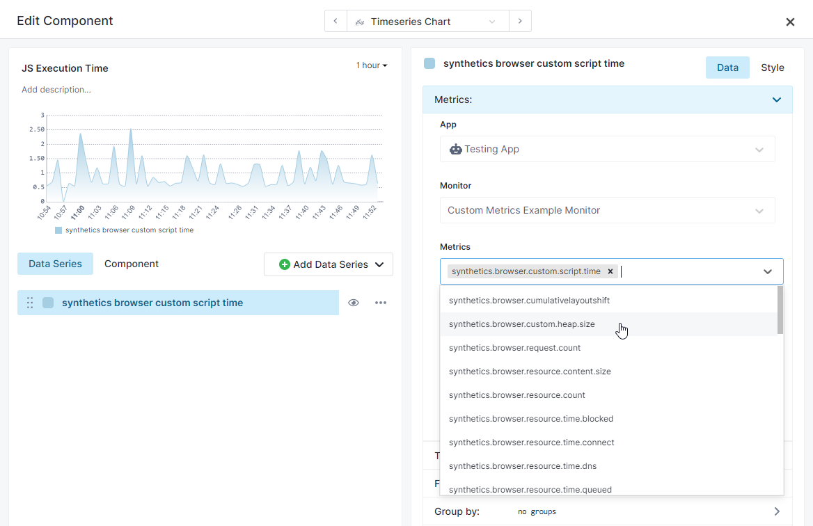 Custom Metrics Dashboard