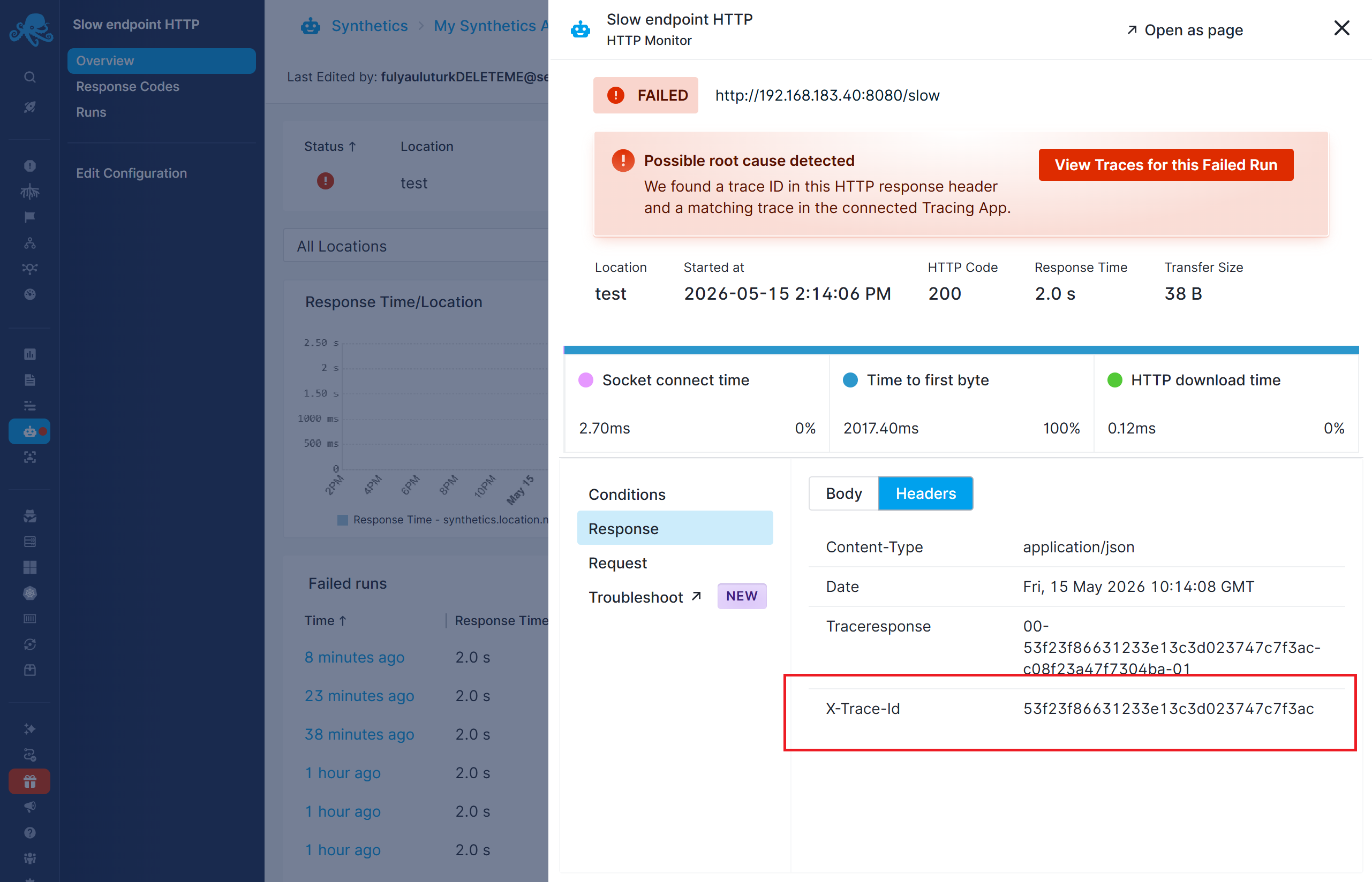 Trace ID in Response Headers