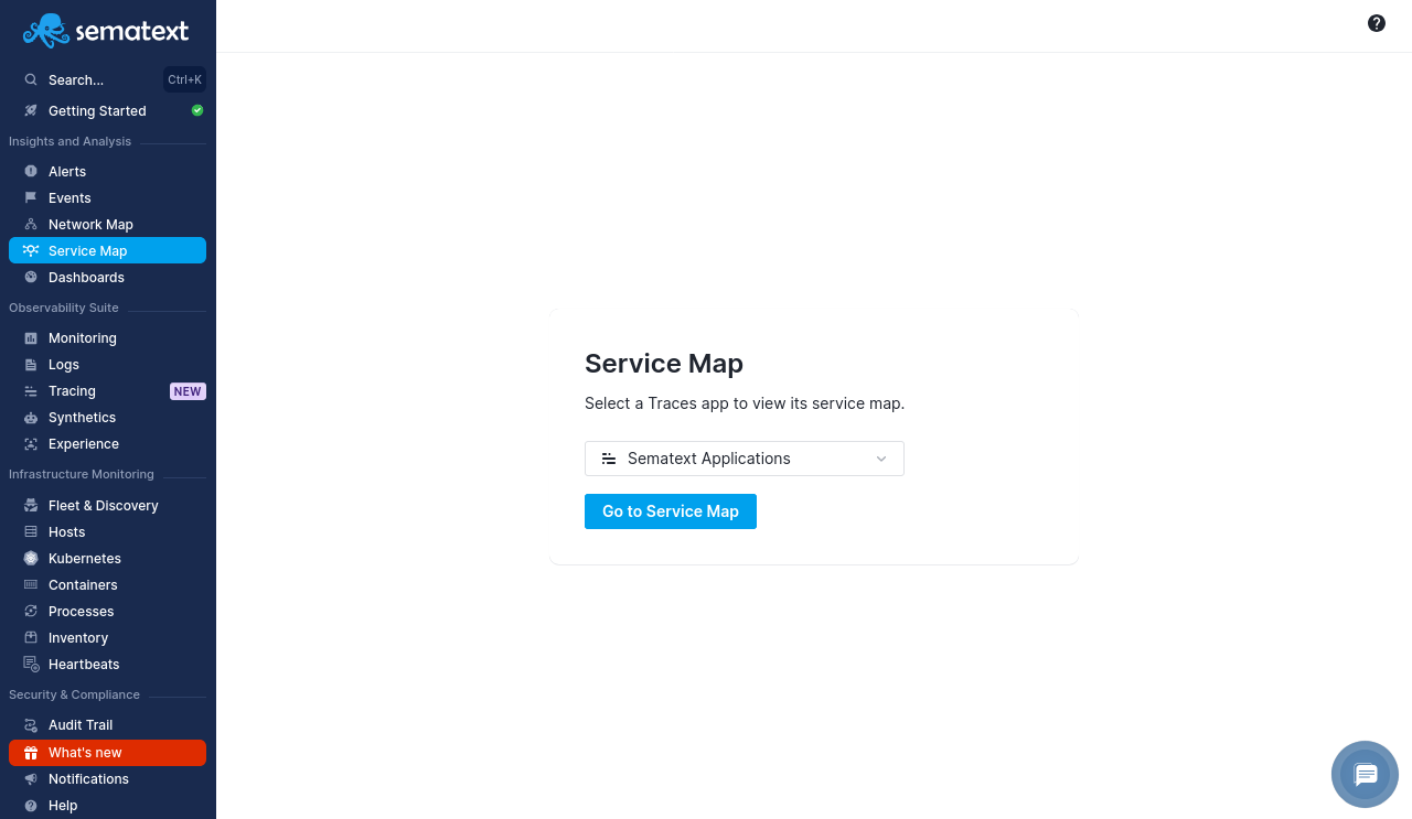Service Map App Selection