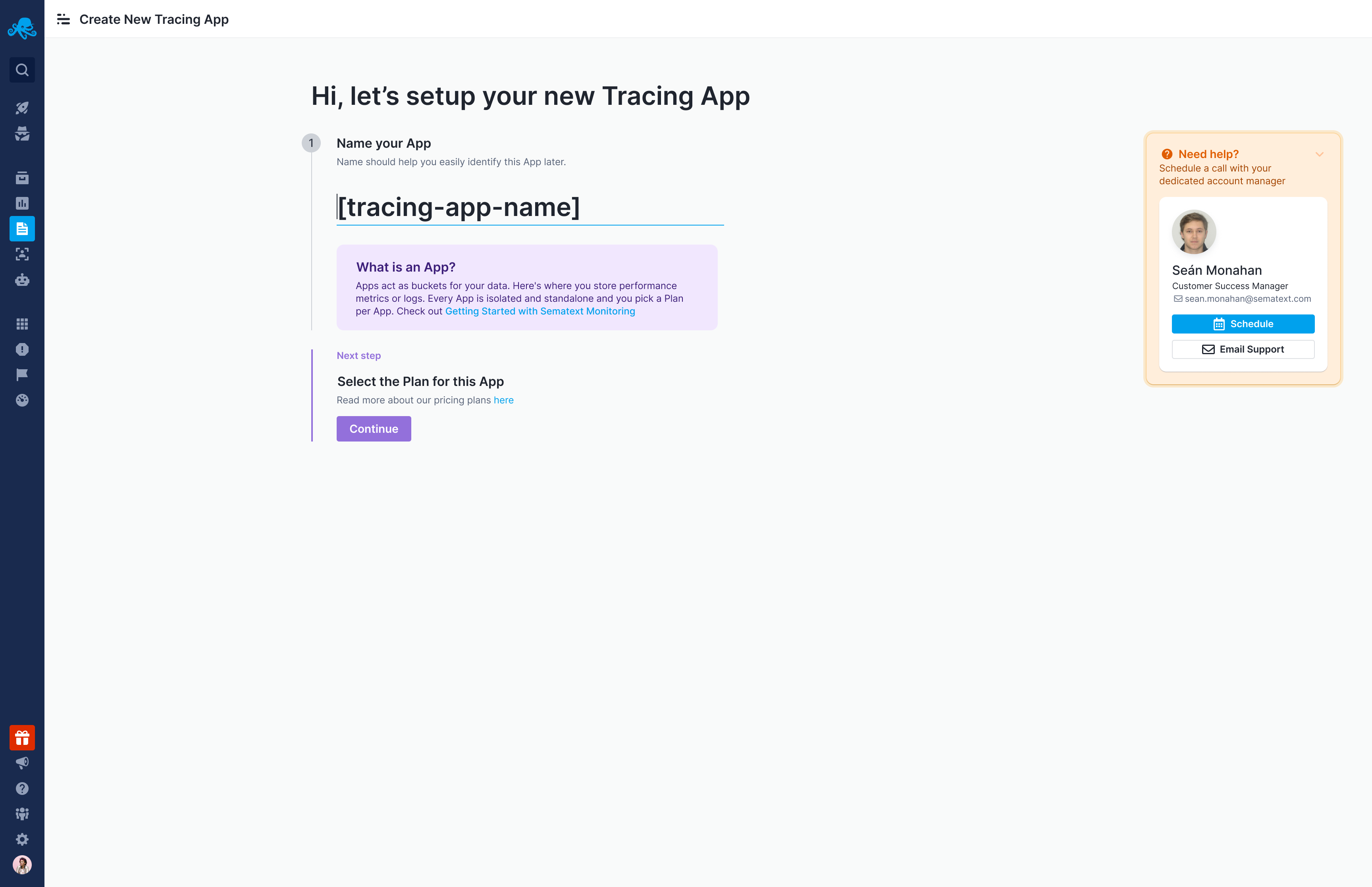 Create Tracing App