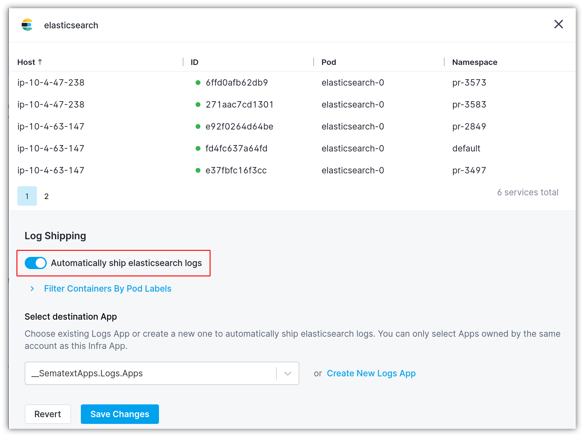 Enable Container Logs