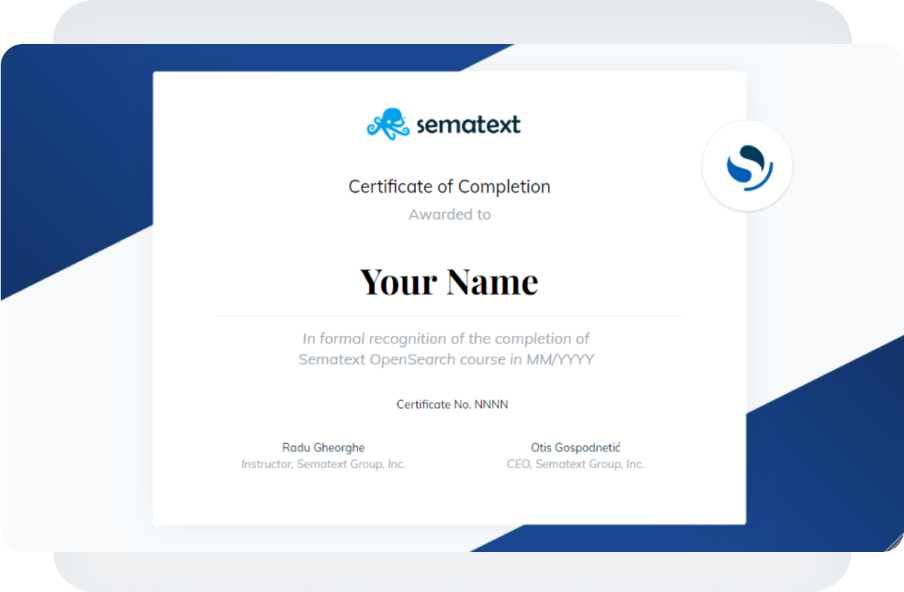 Opensearch Certificate