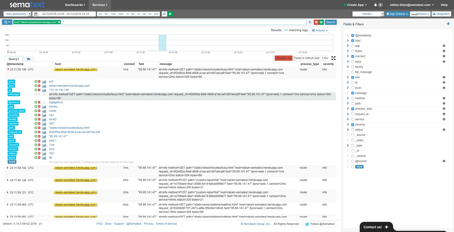 5 Minute Recipe Heroku Log Drain Setup Sematext