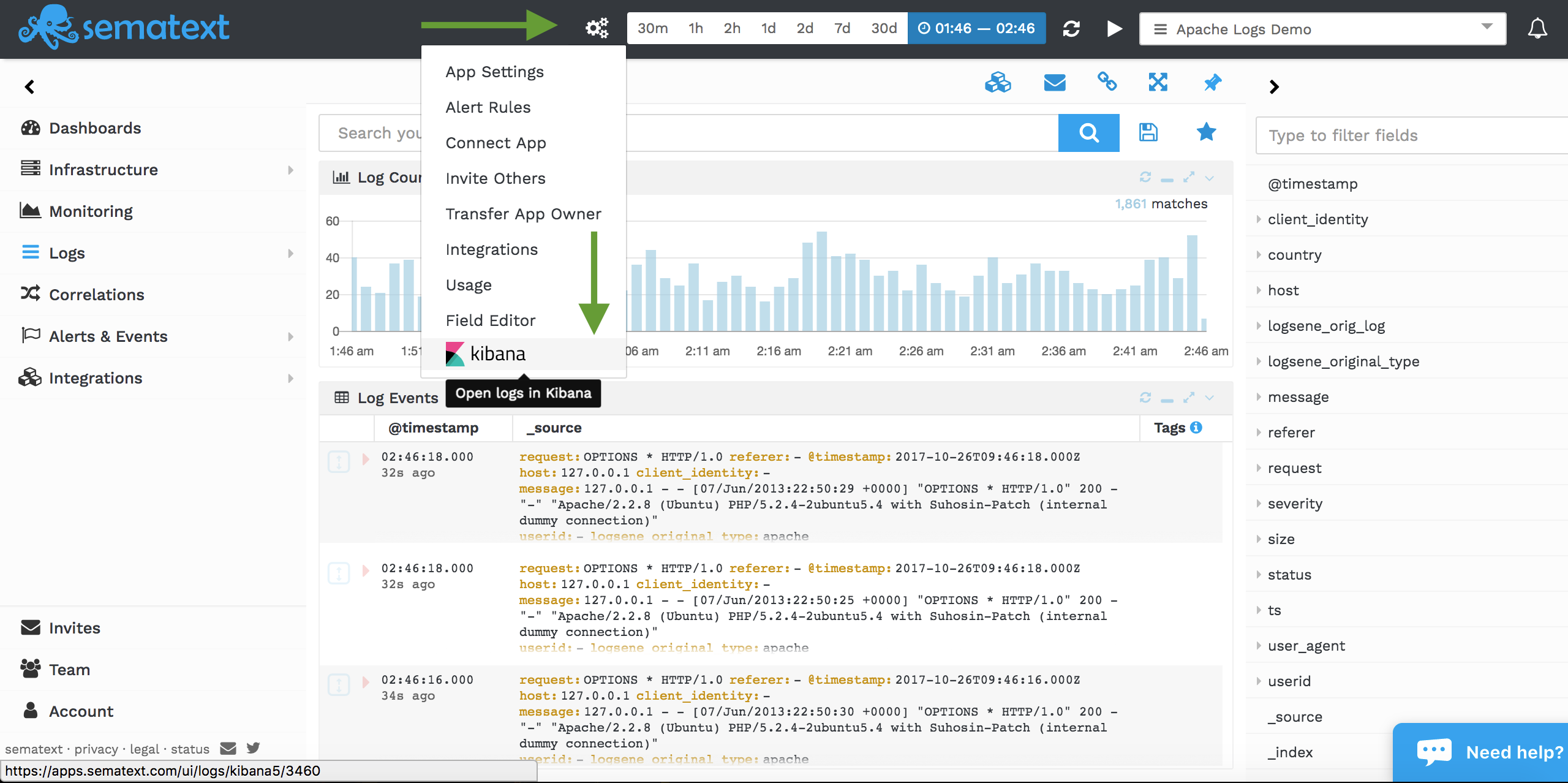 Elasticsearch 5.x and kibana 5.x sematext