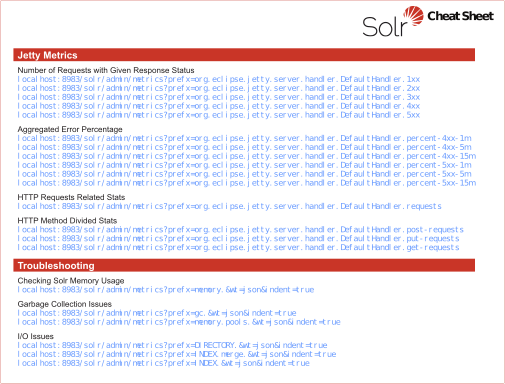Solr API Metrics Cheat Sheet
