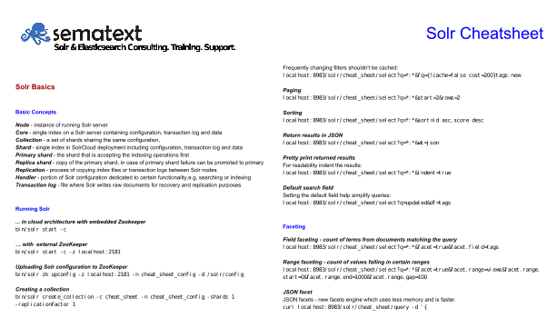 Solr Cheat Sheet