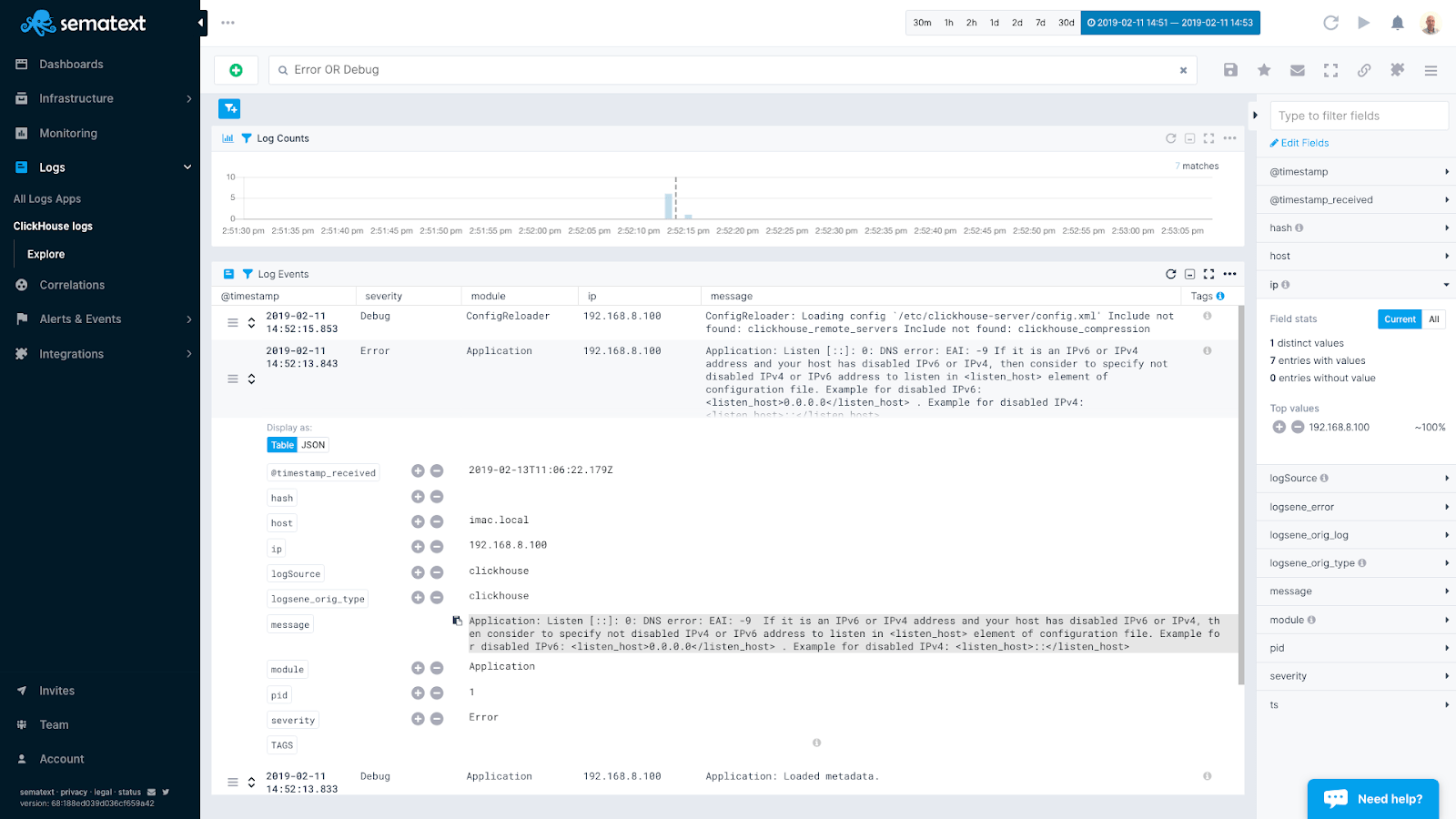 Dictionary CLICKHOUSE. CLICKHOUSE config XML example. Схема WEBFLUX. View loading task log.