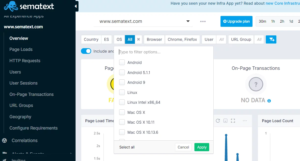 real user monitoring examples