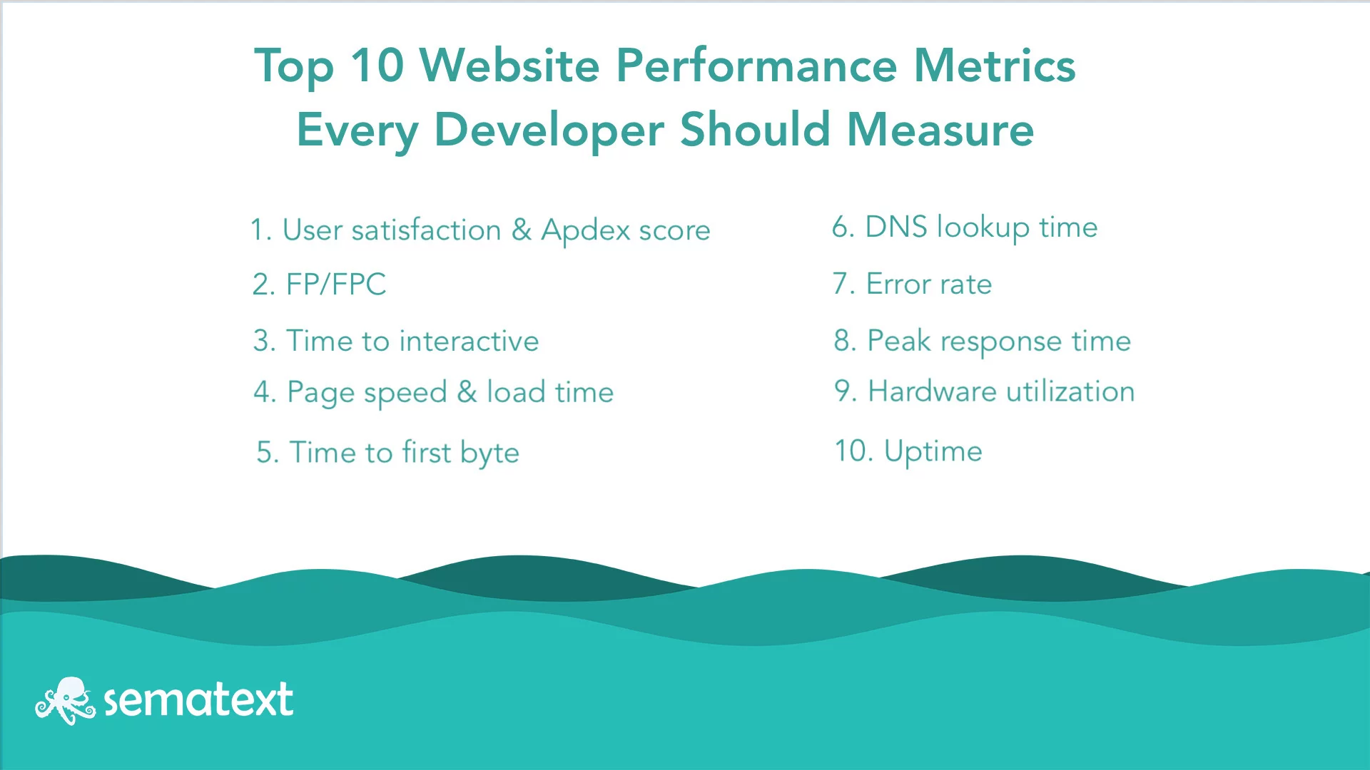 Website performance metrics