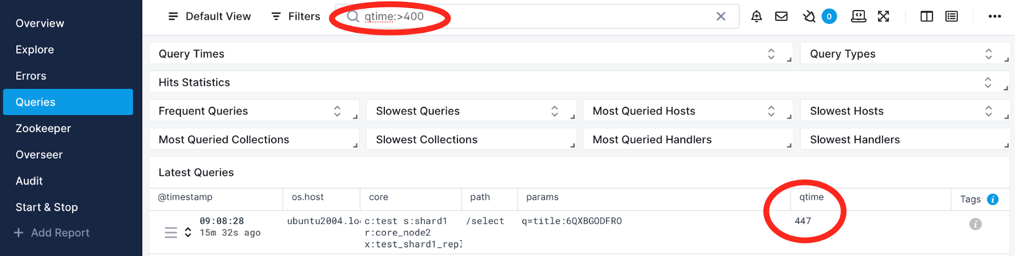 how to find solr slow queries