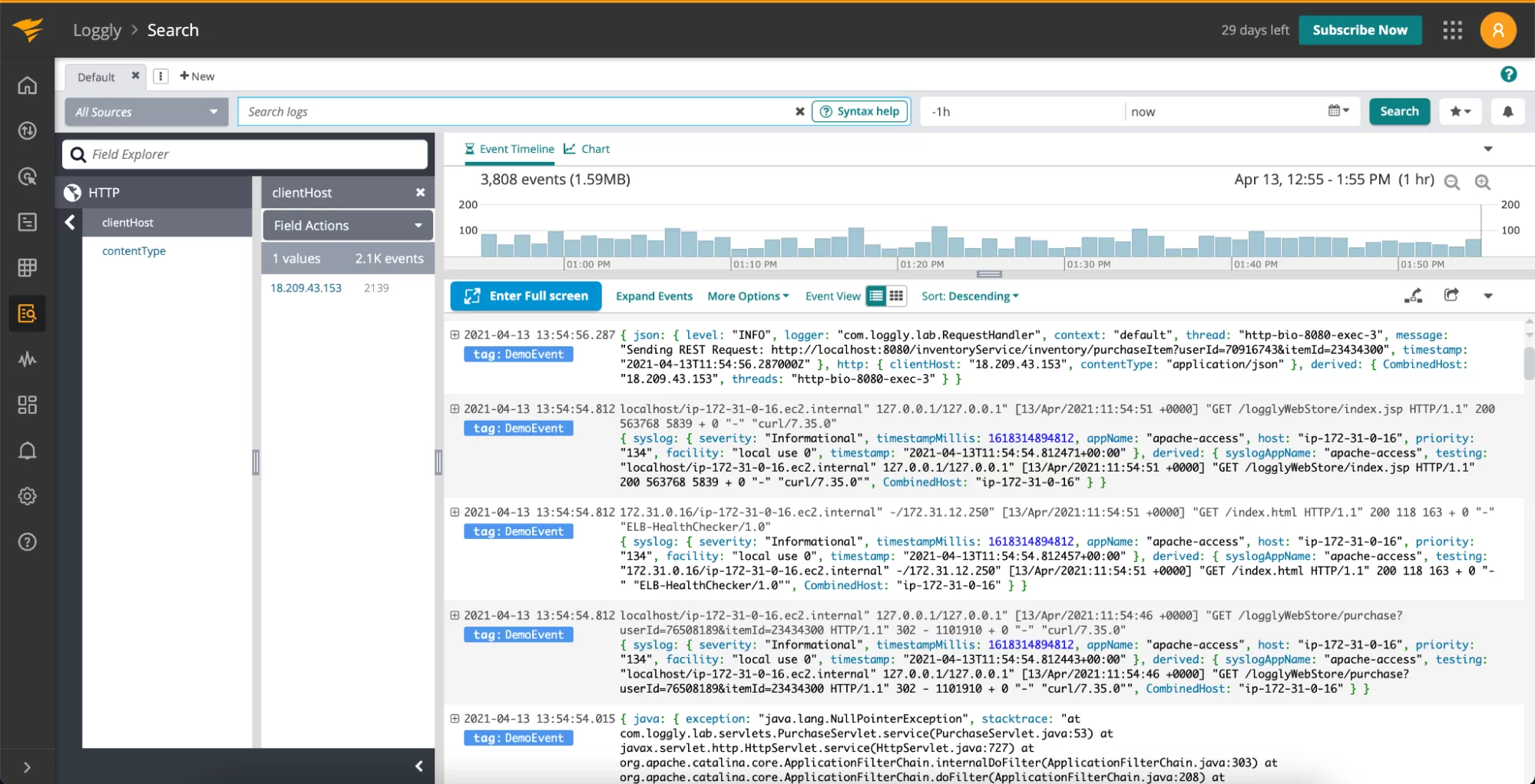 Loggly Live Tail: tail -f for the Cloud Era