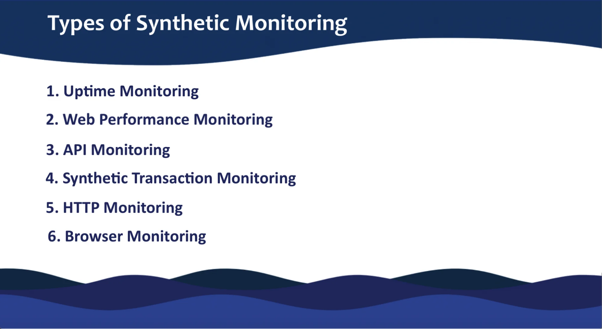 what does synthetic monitoring include