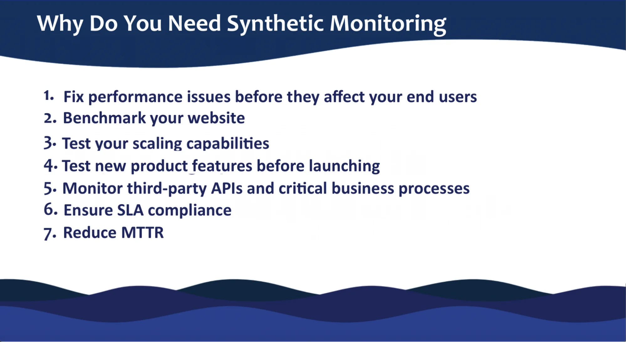 why use synthetic monitoring