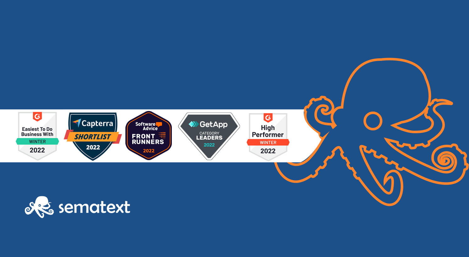 Sematext recognized as one of the Best Software Products by G2 and Gartner review platform communities