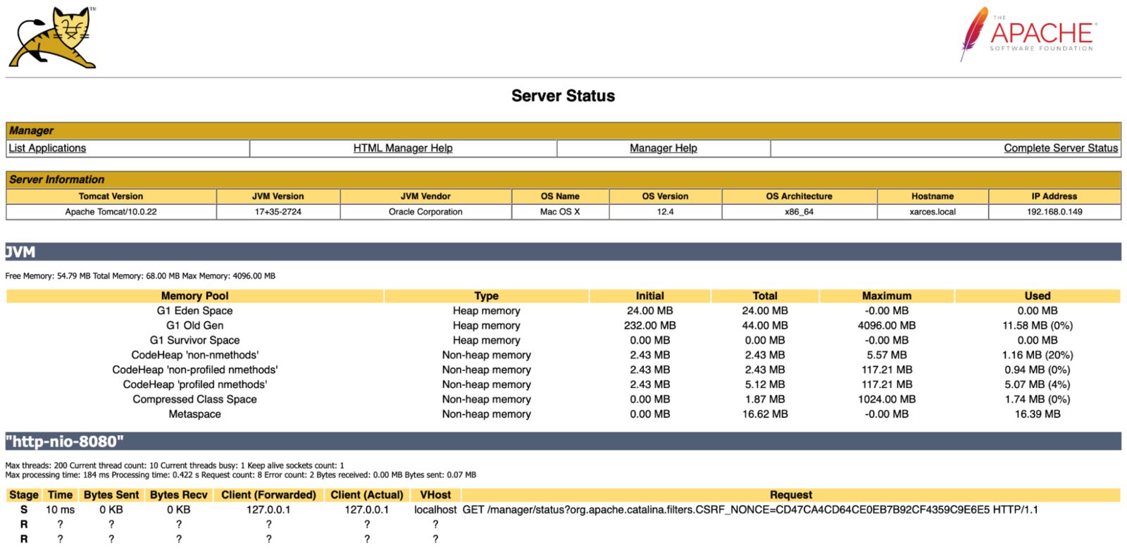 apache tomcat monitoring