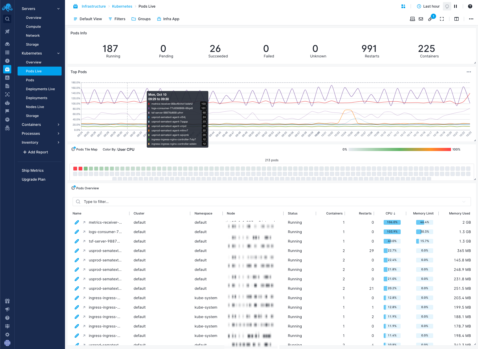 how to tail logs in kubernetes