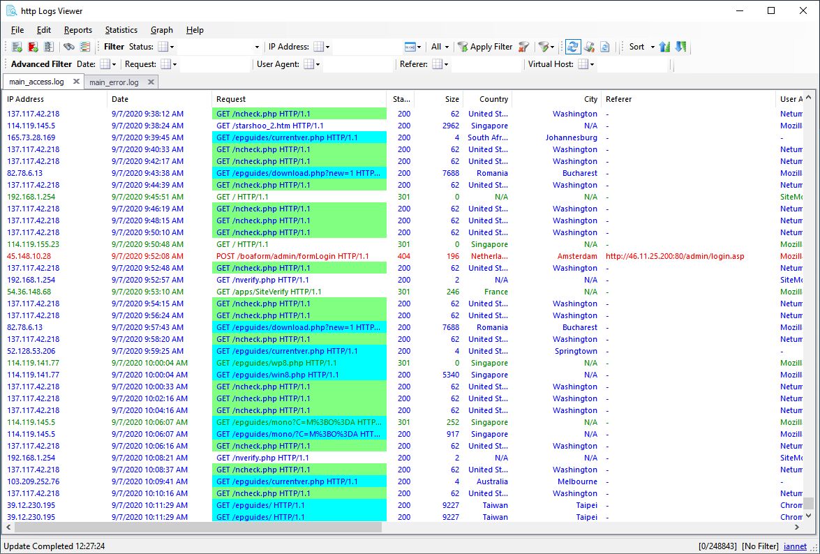 apache log file analysis tool