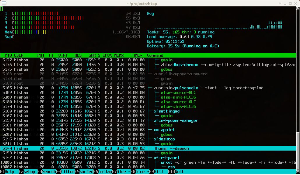 Htop server monitoring dashboard presentation